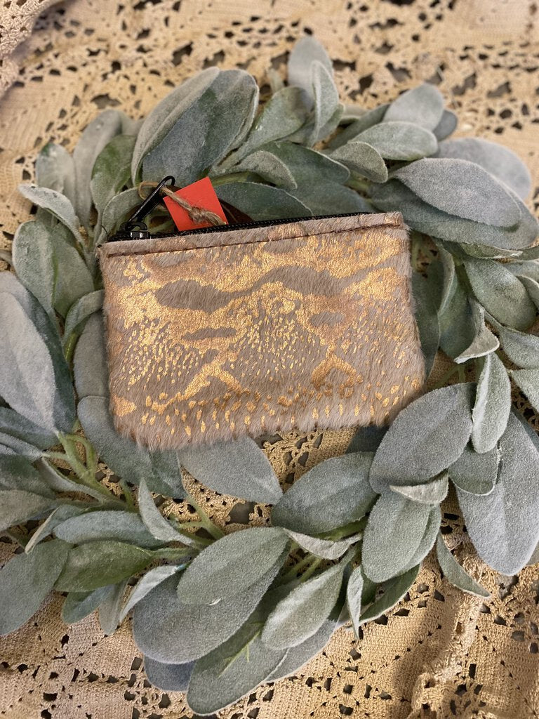 Cowhide Change Purse