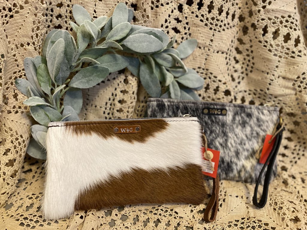 Cowhide Wristlet