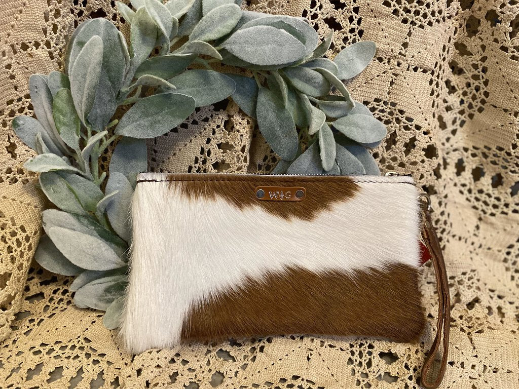 Cowhide Wristlet