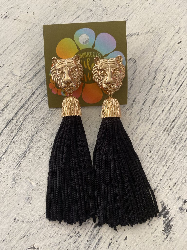 Wildcat Tassel Earrings