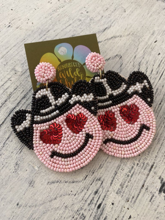 SMILEY COWBOY EARRINGS