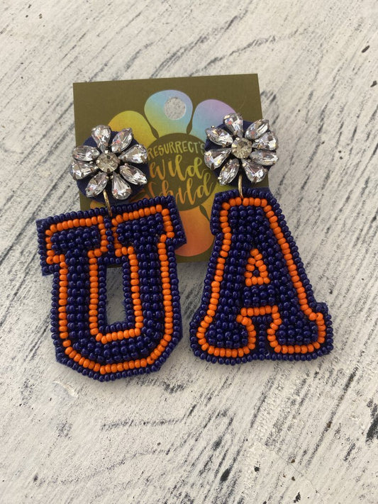 Collegiate Rhinestone Earrings