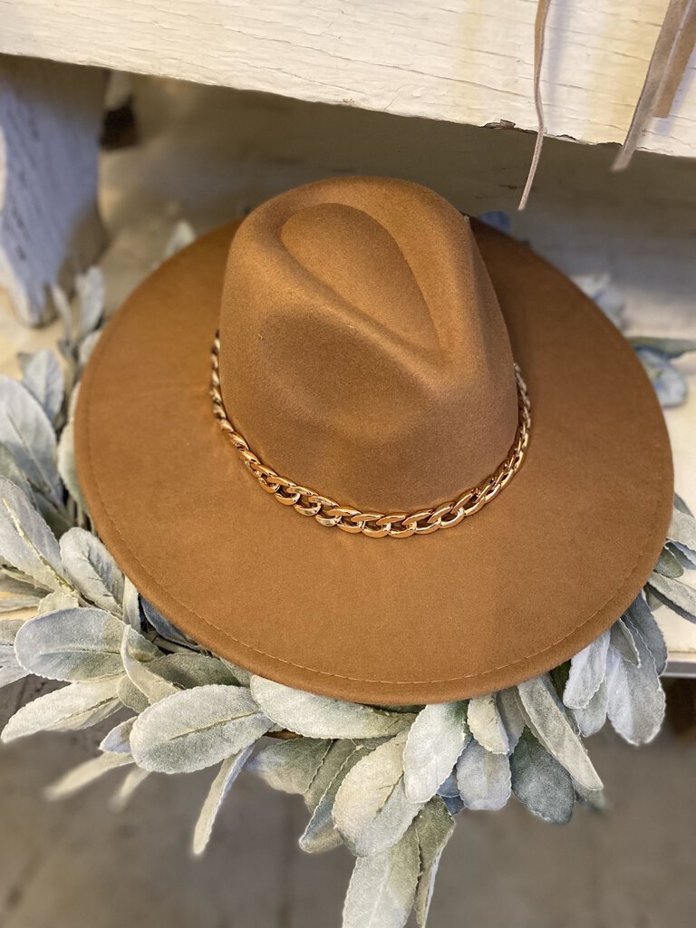 Gold Chain Fedora Hat