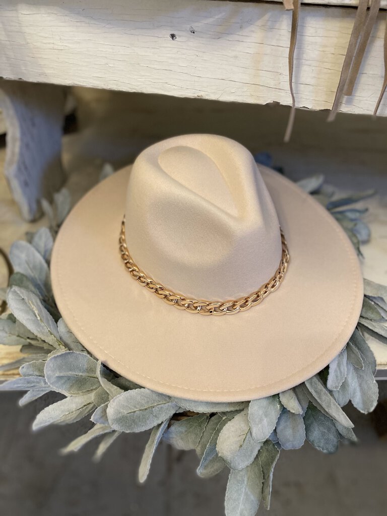 Gold Chain Fedora Hat