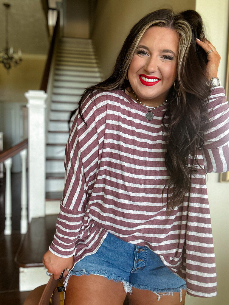 Oversized Striped Boxy Top