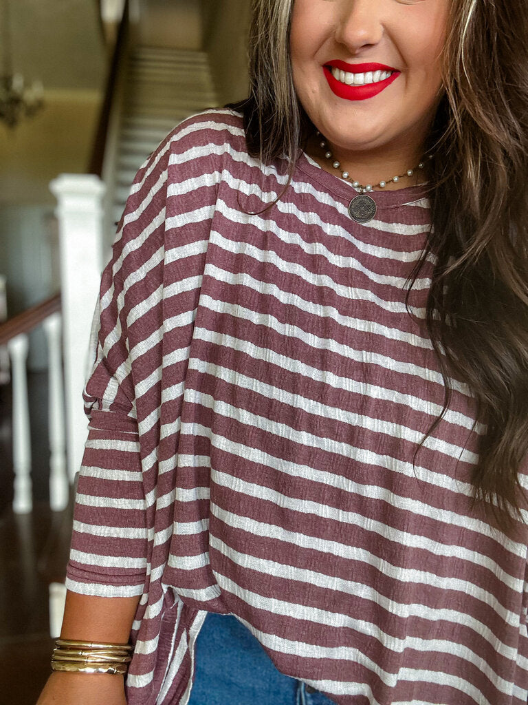 Oversized Striped Boxy Top