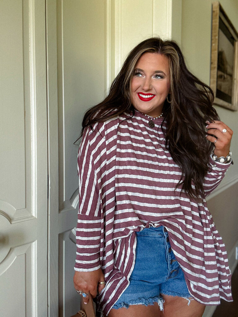 Oversized Striped Boxy Top