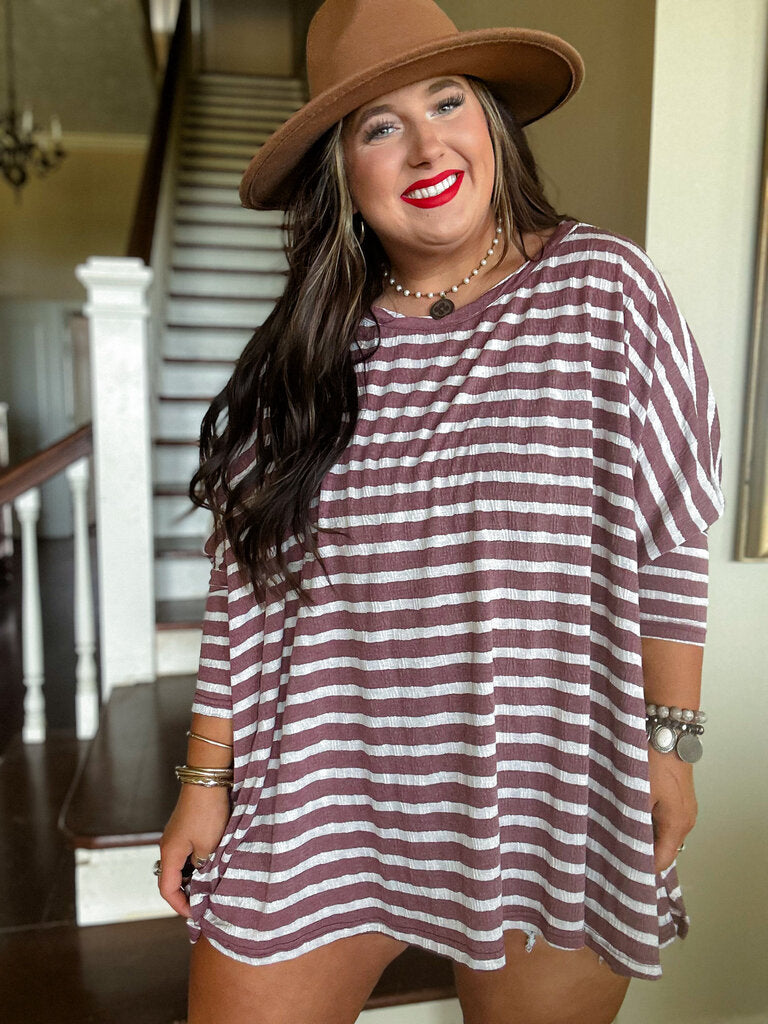 Oversized Striped Boxy Top