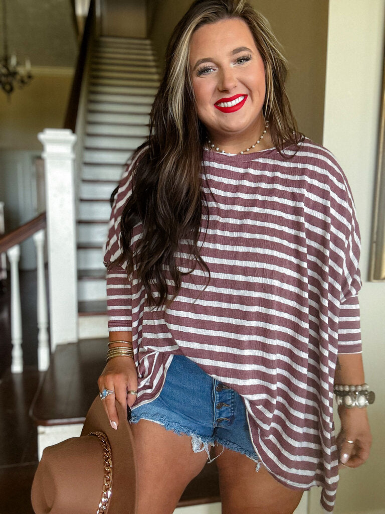 Oversized Striped Boxy Top