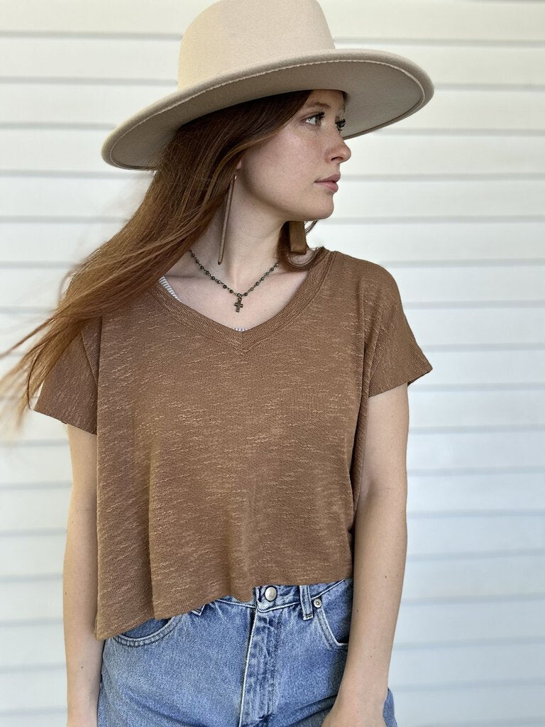 V Neck Crop Top