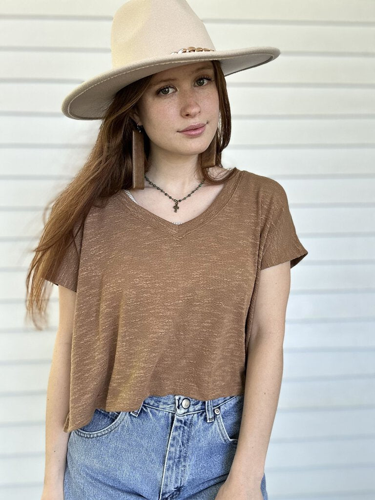 V Neck Crop Top