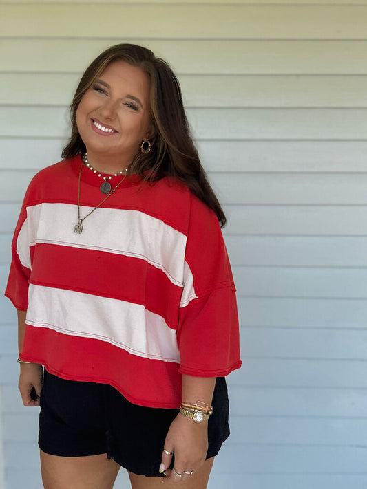 Color Block Boxy Top