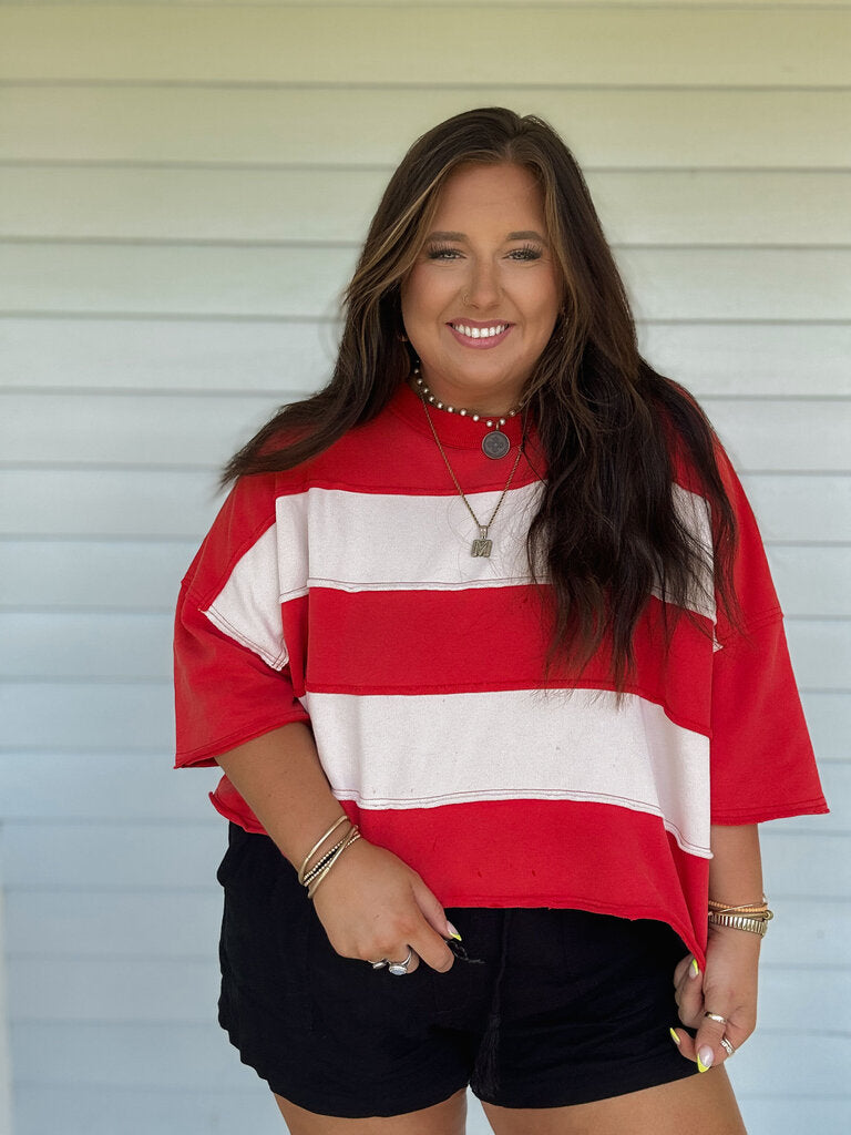 Color Block Boxy Top