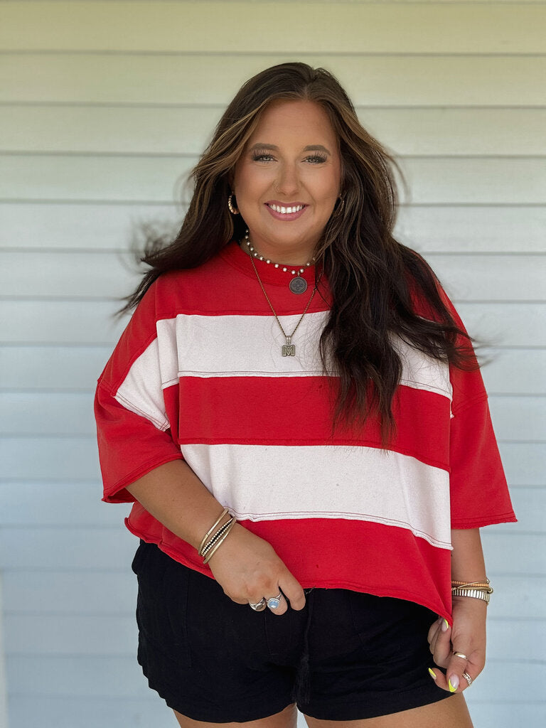 Color Block Boxy Top