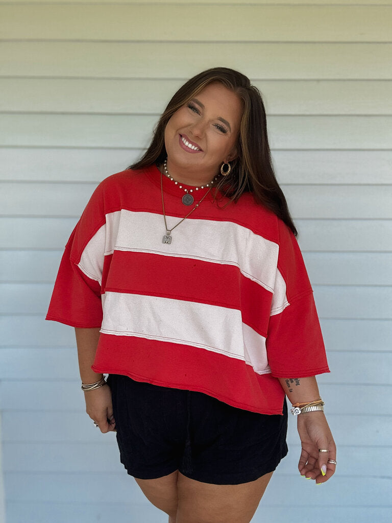 Color Block Boxy Top