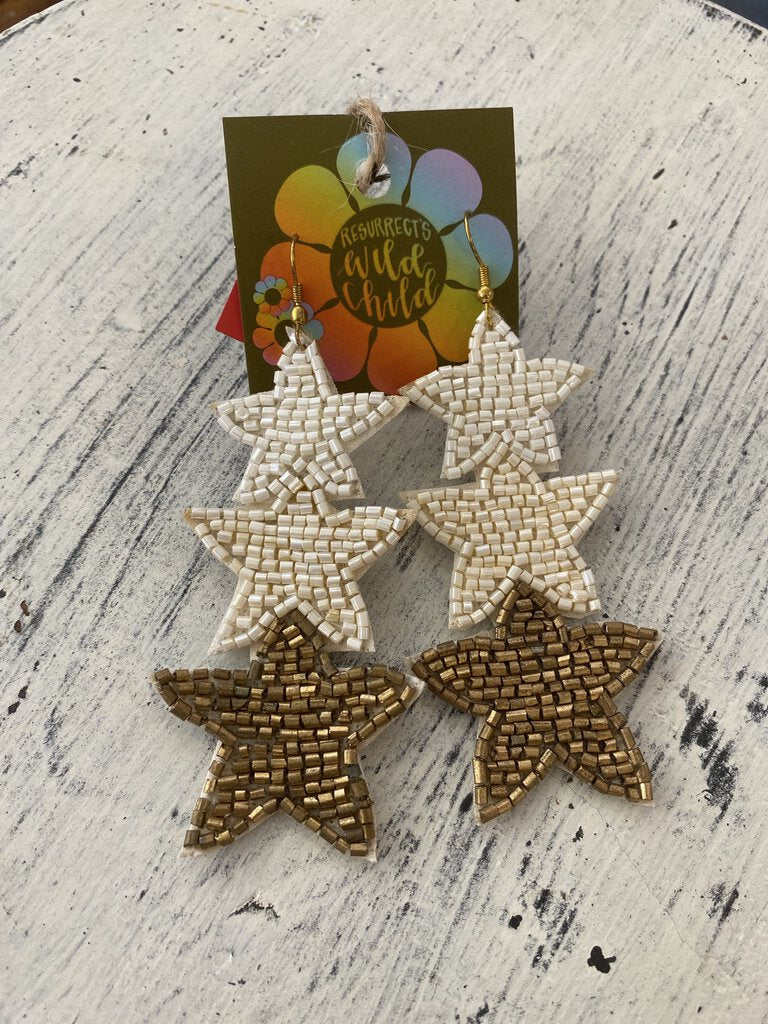 TRIPLE STAR EARRINGS