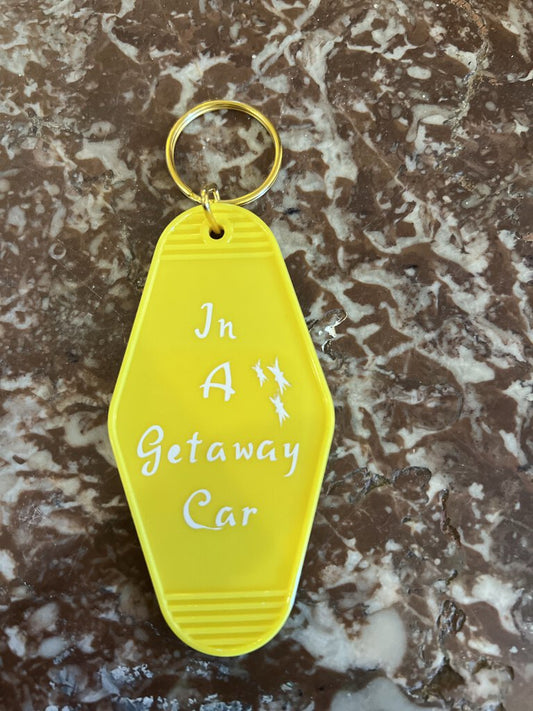 GETAWAY CAR HOTEL KEYCHAIN