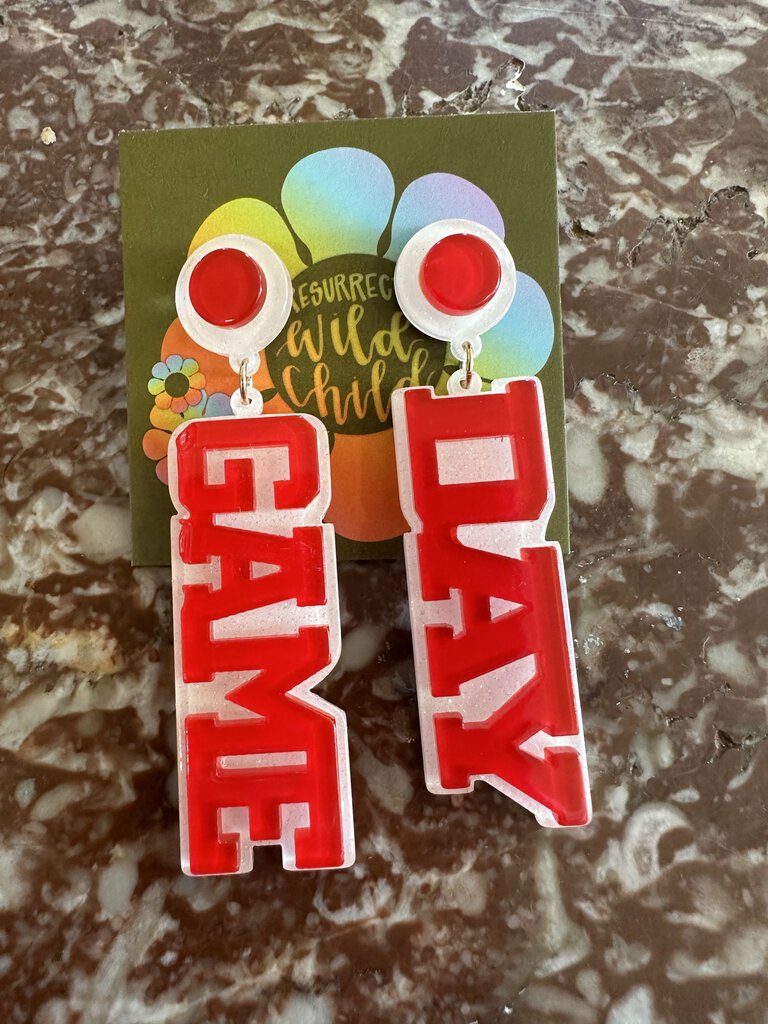 Acrylic Game Day Earrings