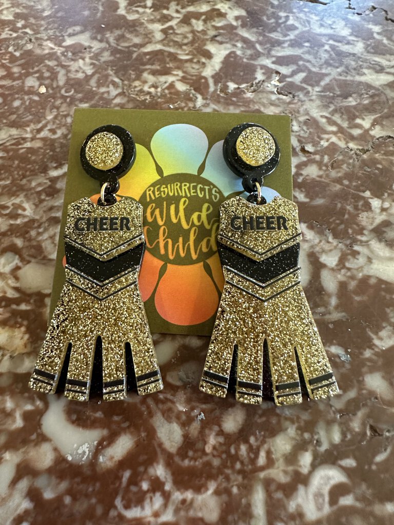 ACRYLIC CHEER UNIFORM EARRINGS