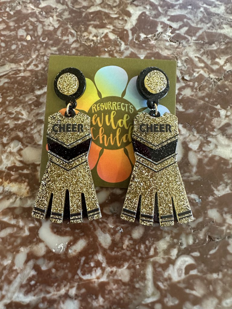 ACRYLIC CHEER UNIFORM EARRINGS