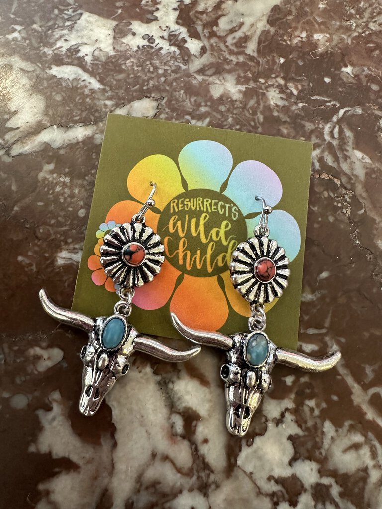 COW SKULL EARRINGS