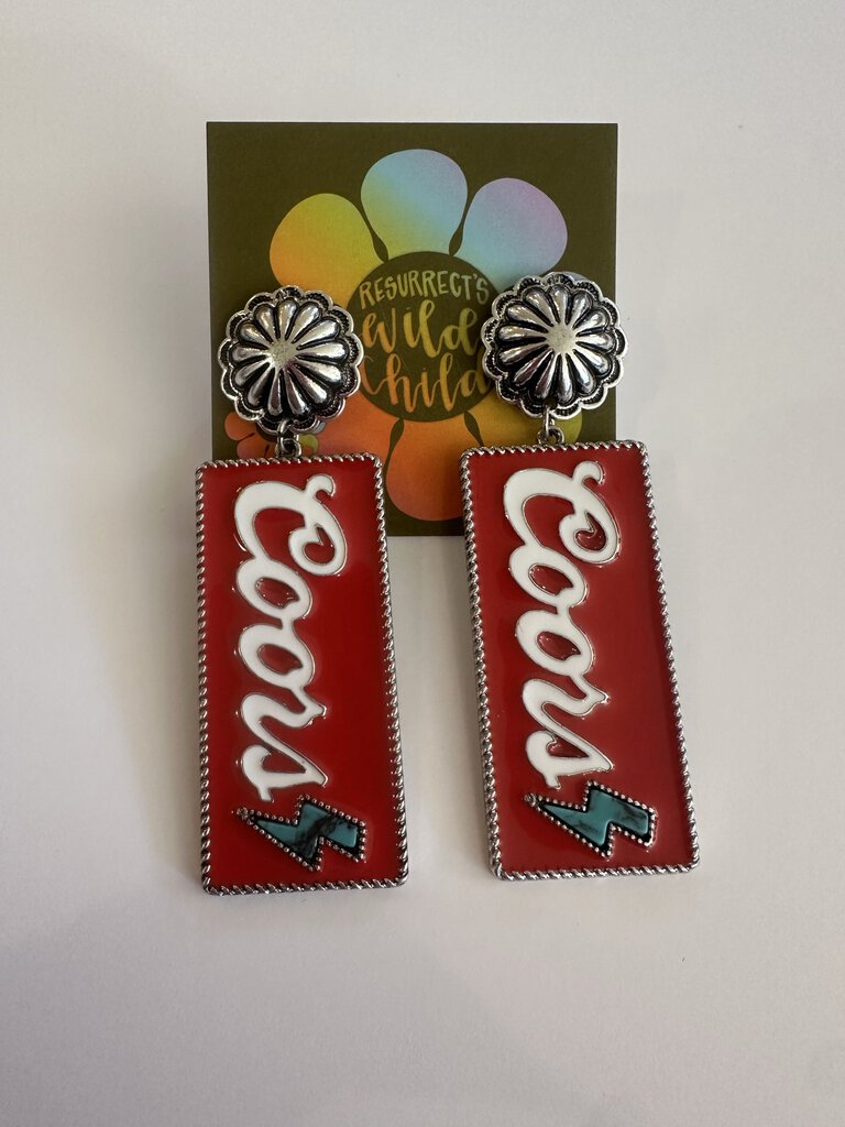 COORS LIGHTENING BOLT EARRINGS