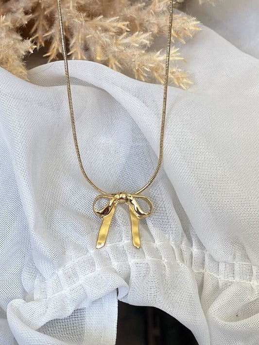 SNAKELINK BOW NECKLACE