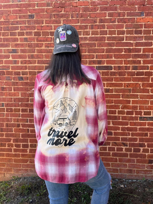 TRAVEL MORE DISTRESSED FLANNEL