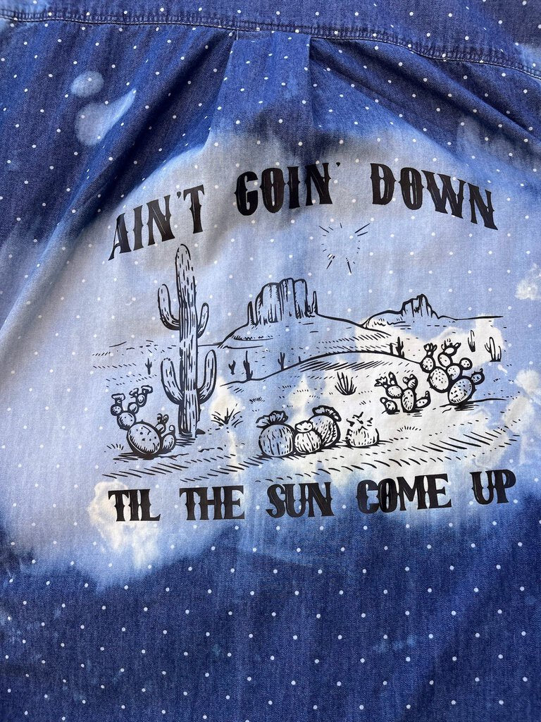 AIN'T GOING DOWN TILL THE SUN COMES UP DISTRESSED SHIRT