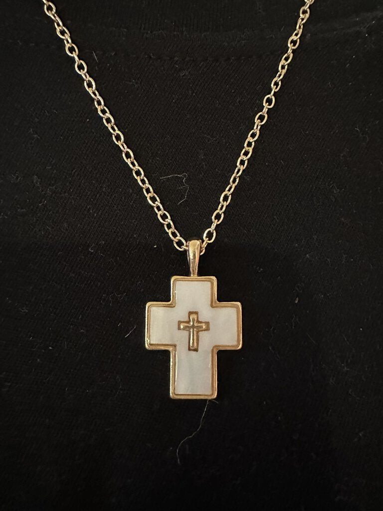 OPAL CROSS NECKLACE